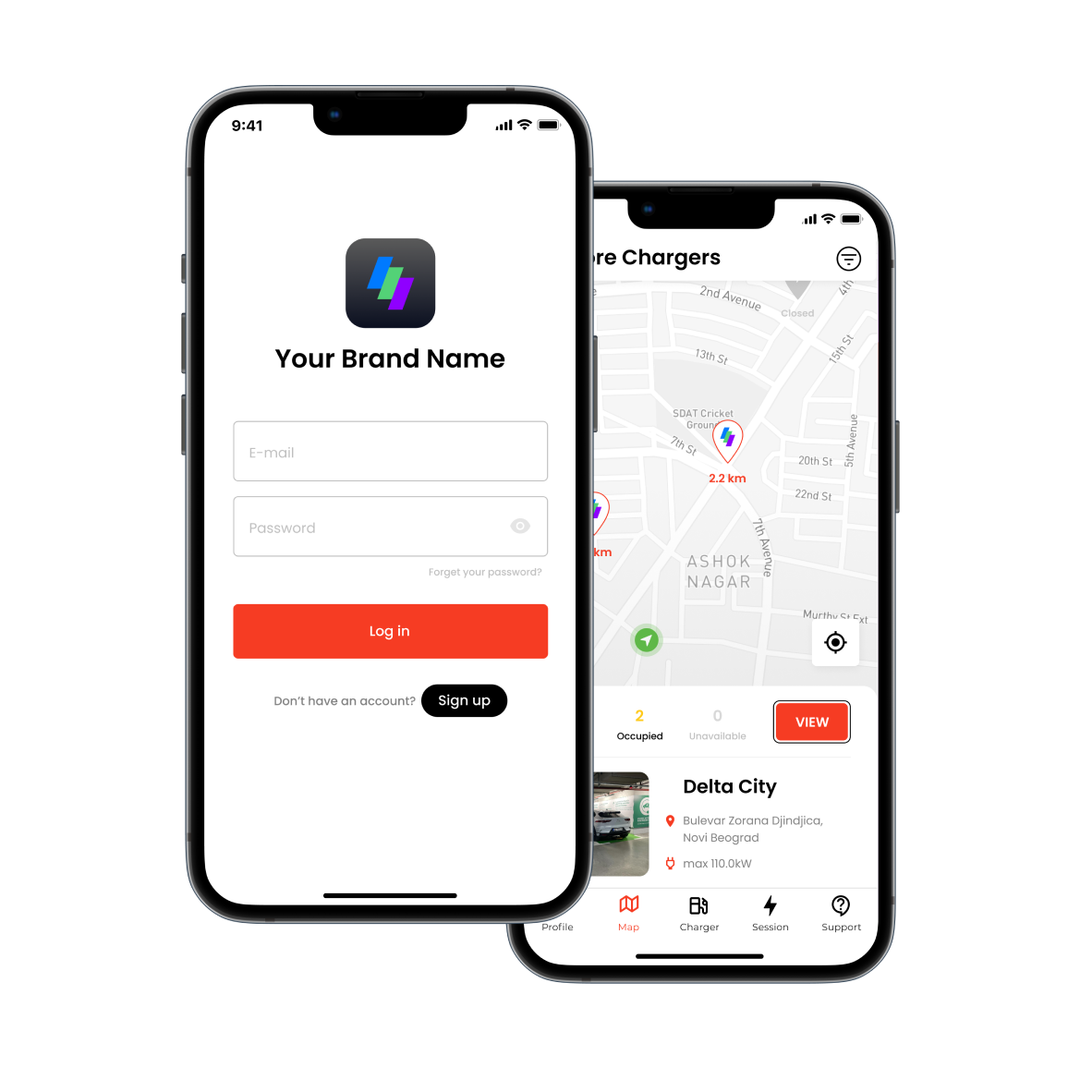 interfejs edrive aplikacije prikaz login ekrana